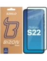 Szkło hartowane Bizon Glass Edge Duo do Samsung Galaxy S22 czarna ramka [2 PACK]