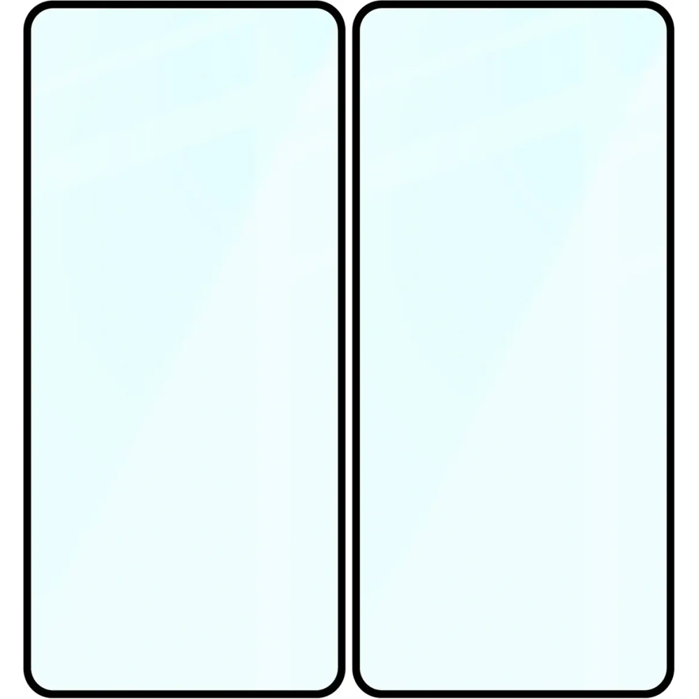 Szkło hartowane Bizon Glass Edge Duo do Samsung Galaxy S22 czarna ramka [2 PACK]