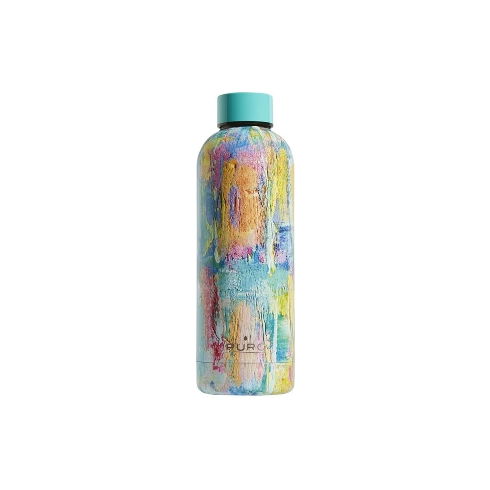 Butelka termiczna ze stali nierdzewnej Puro Hot&Cold 500ml (StreetArt - Paint Light Blue)