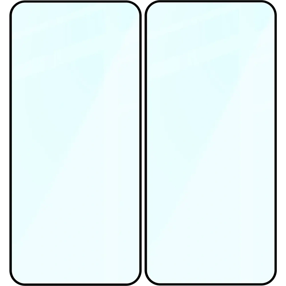 Szkło hartowane Bizon Glass Edge Duo do Samsung Galaxy S25 FE / S24 FE / A36 5G / A56 5G czarna ramka [2 PACK]