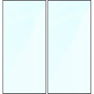 Szkło hartowane Bizon Glass Edge Duo do Samsung Galaxy S24 Ultra czarna ramka [2 PACK]