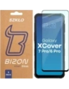 Szkło hartowane Bizon Glass Edge Duo do Samsung Galaxy XCover 7 Pro / 6 Pro czarna ramka [2 PACK]