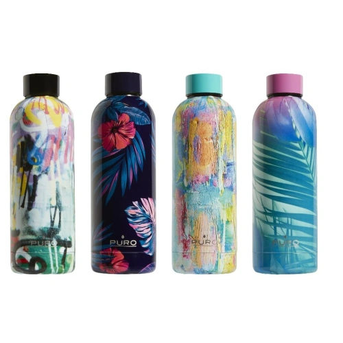 Kup Termo láhev z nerezové oceli Puro Hot&Cold 500ml (StreetArt - Malba světle modrá) - PUR170BLU - {ean13} - Sklep Home Screen