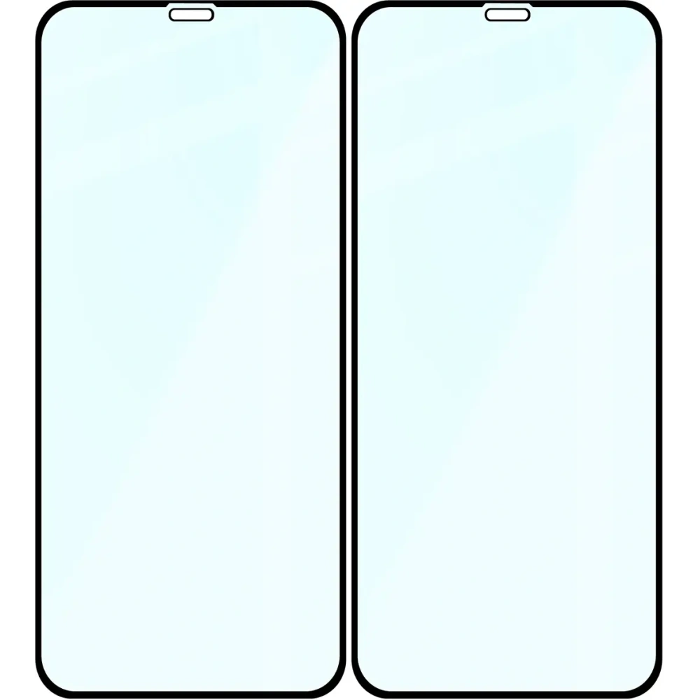 Szkło hartowane Bizon Glass Edge Duo do Apple iPhone 11 / XR czarna ramka [2 PACK]