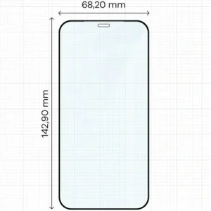 Szkło hartowane Bizon Glass Edge Duo do Apple iPhone 12 / 12 Pro czarna ramka [2 PACK]