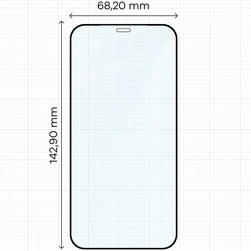 Szkło hartowane Bizon Glass Edge Duo do Apple iPhone 12 / 12 Pro czarna ramka [2 PACK]