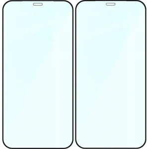 Szkło hartowane Bizon Glass Edge Duo do Apple iPhone 12 / 12 Pro czarna ramka [2 PACK]