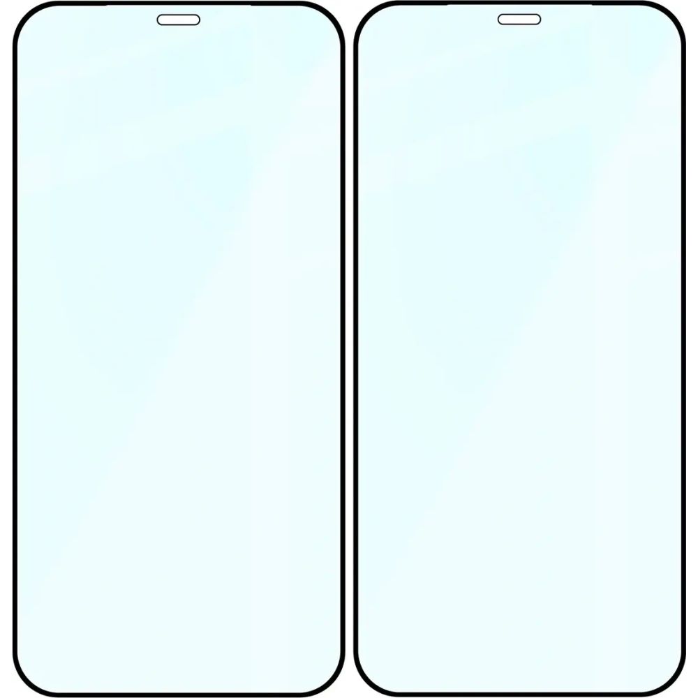 Szkło hartowane Bizon Glass Edge Duo do Apple iPhone 12 / 12 Pro czarna ramka [2 PACK]