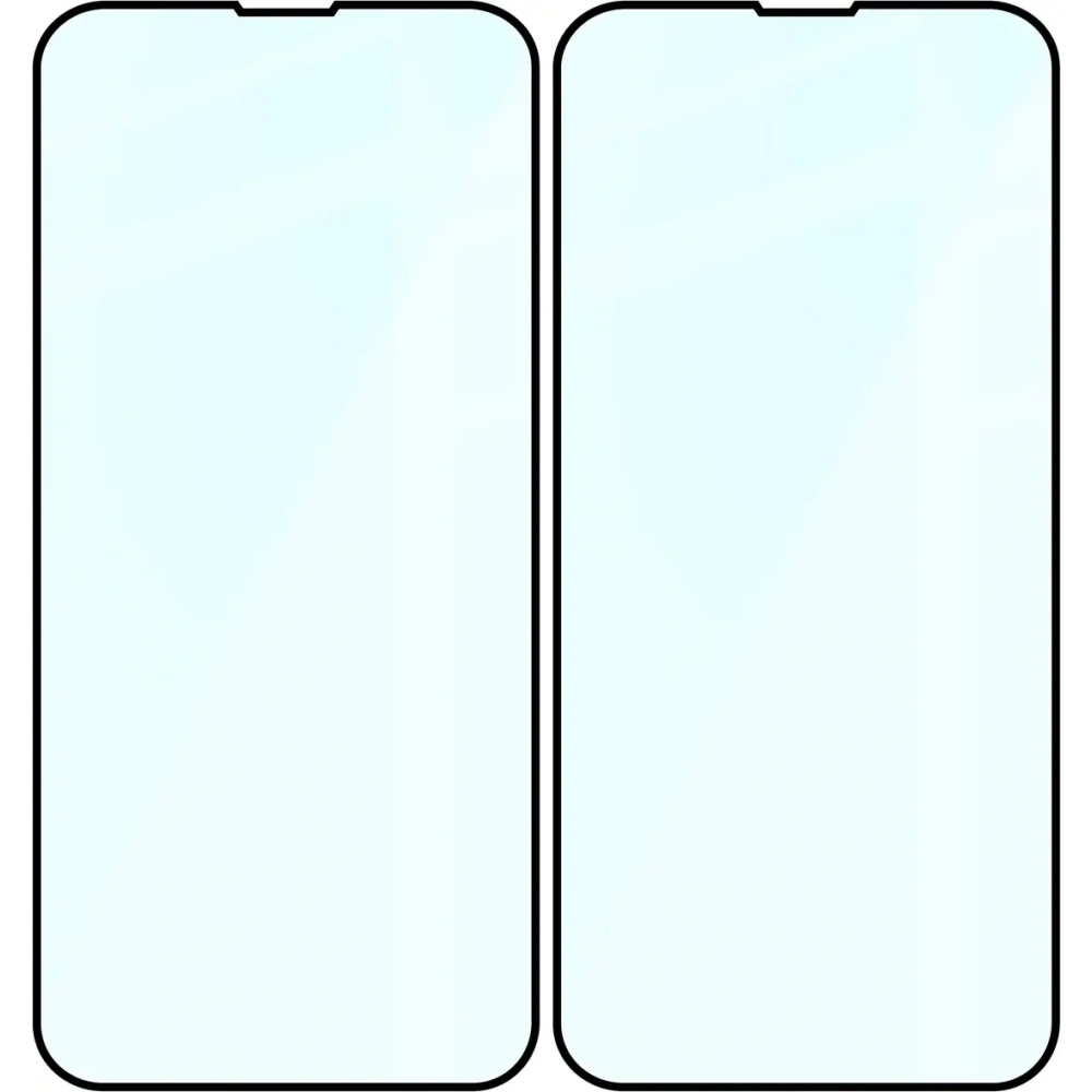 Szkło hartowane Bizon Glass Edge Duo do Apple iPhone 13 Pro Max czarna ramka [2 PACK]