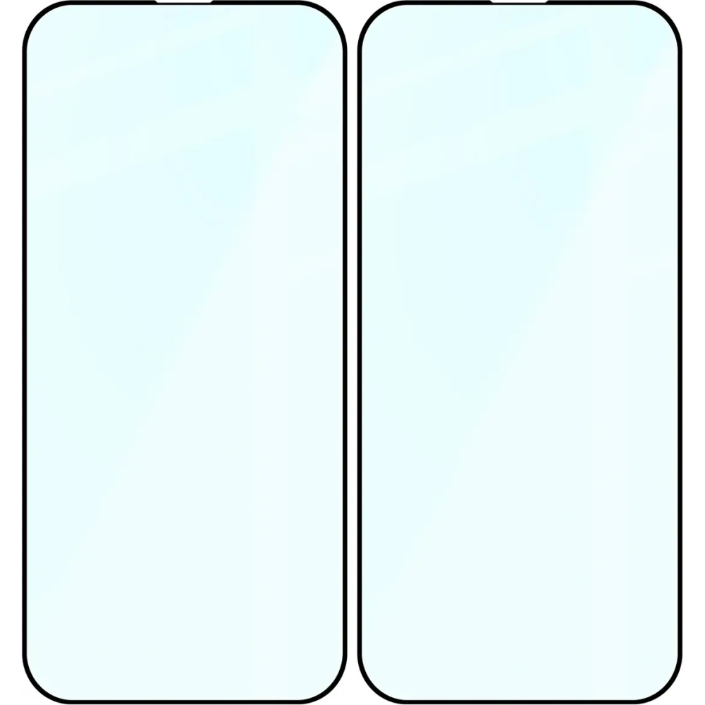 Szkło hartowane Bizon Glass Edge Duo do Apple iPhone 14 Pro czarna ramka [2 PACK]
