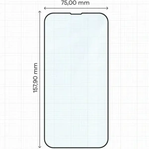 Szkło hartowane Bizon Glass Edge Duo do Apple iPhone 14 Plus / 13 Pro Max czarna ramka [2 PACK]