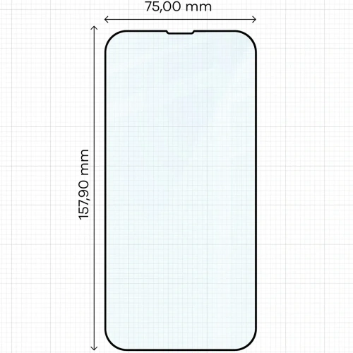 Szkło hartowane Bizon Glass Edge Duo do Apple iPhone 14 Plus / 13 Pro Max czarna ramka [2 PACK]