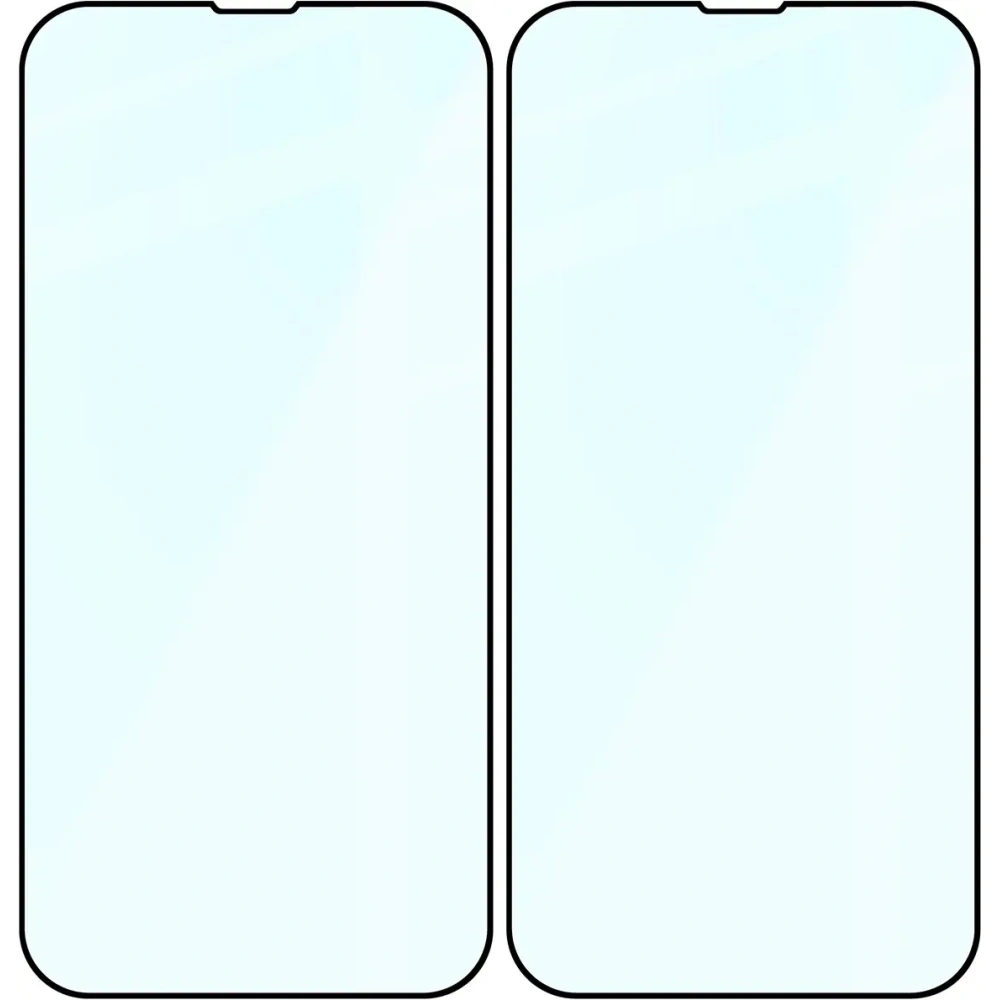 Szkło hartowane Bizon Glass Edge Duo do Apple iPhone 14 Plus / 13 Pro Max czarna ramka [2 PACK]