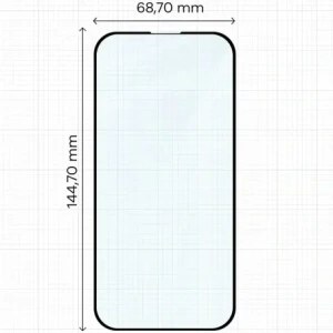 Szkło hartowane Bizon Glass Edge Duo do Apple iPhone 15 / 16 czarna ramka [2 PACK]