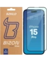 Szkło hartowane Bizon Glass Edge Duo do Apple iPhone 15 Pro czarna ramka [2 PACK]