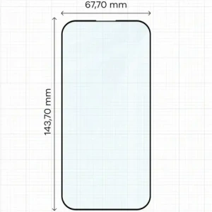 Szkło hartowane Bizon Glass Edge Duo do Apple iPhone 15 Pro czarna ramka [2 PACK]