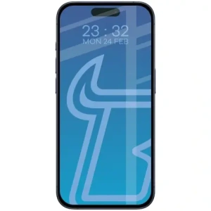 Szkło hartowane Bizon Glass Edge Duo do Apple iPhone 15 Pro czarna ramka [2 PACK]