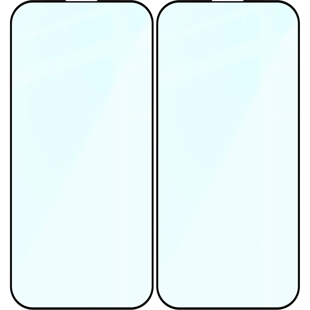 Szkło hartowane Bizon Glass Edge Duo do Apple iPhone 15 Pro czarna ramka [2 PACK]