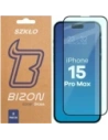 Szkło hartowane Bizon Glass Edge Duo do Apple iPhone 15 Pro Max czarna ramka [2 PACK]