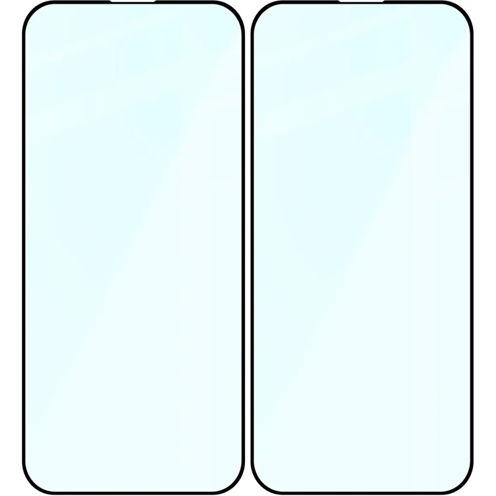 Szkło hartowane Bizon Glass Edge Duo do Apple iPhone 15 Pro Max czarna ramka [2 PACK]