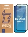 Szkło hartowane Bizon Glass Edge Duo do Apple iPhone 15 Plus / 16 Plus czarna ramka [2 PACK]