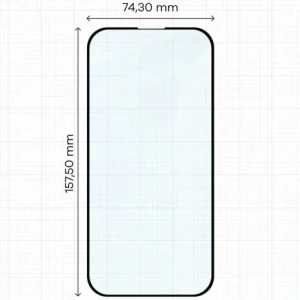Szkło hartowane Bizon Glass Edge Duo do Apple iPhone 15 Plus / 16 Plus czarna ramka [2 PACK]