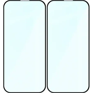 Szkło hartowane Bizon Glass Edge Duo do Apple iPhone 15 Plus / 16 Plus czarna ramka [2 PACK]