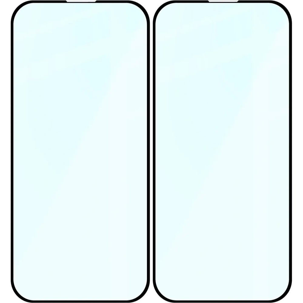 Szkło hartowane Bizon Glass Edge Duo do Apple iPhone 15 Plus / 16 Plus czarna ramka [2 PACK]