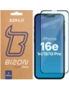 Szkło hartowane Bizon Glass Edge Duo do Apple iPhone 16e / 14 / 13 Pro / Apple iPhone 13 czarna ramka [2 PACK]