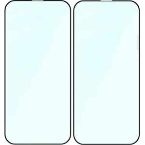 Szkło hartowane Bizon Glass Edge Duo do Apple iPhone 16e / 14 / 13 Pro / Apple iPhone 13 czarna ramka [2 PACK]