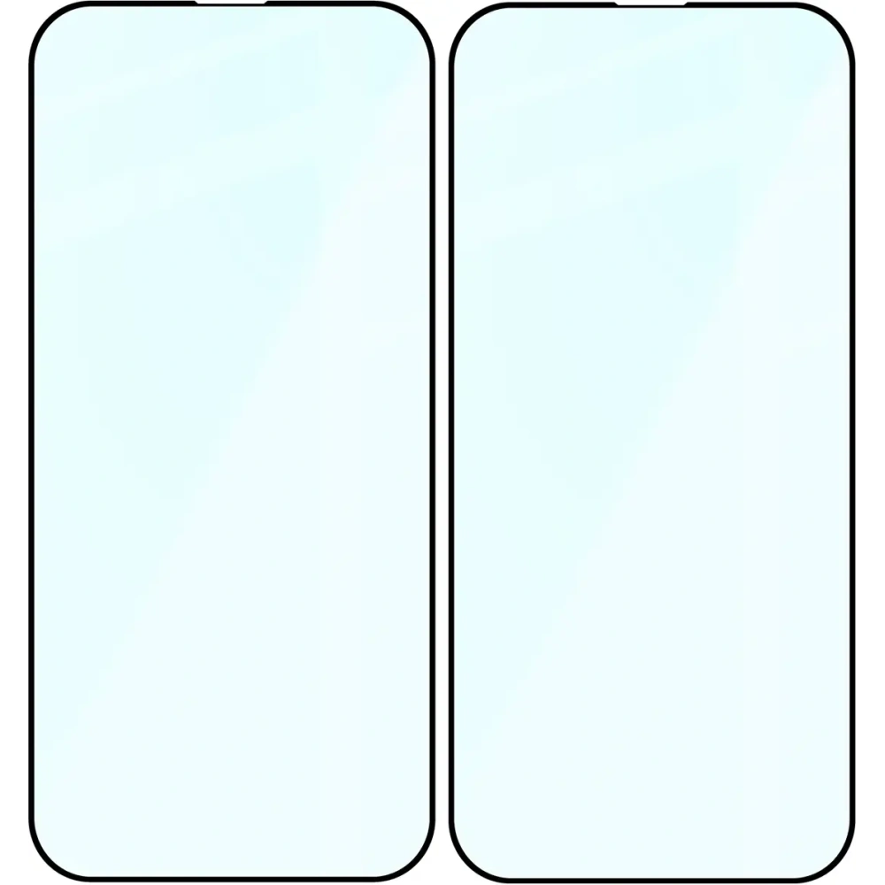 Szkło hartowane Bizon Glass Edge Duo do Apple iPhone 16e / 14 / 13 Pro / Apple iPhone 13 czarna ramka [2 PACK]