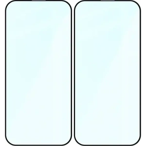 Szkło hartowane Bizon Glass Edge Duo do Apple iPhone 17 / 17 Pro / 16 Pro czarna ramka [2 PACK]