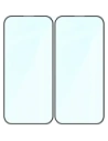 Szkło hartowane Bizon Glass Edge Duo do Apple iPhone 17 / 17 Pro / 16 Pro czarna ramka [2 PACK]