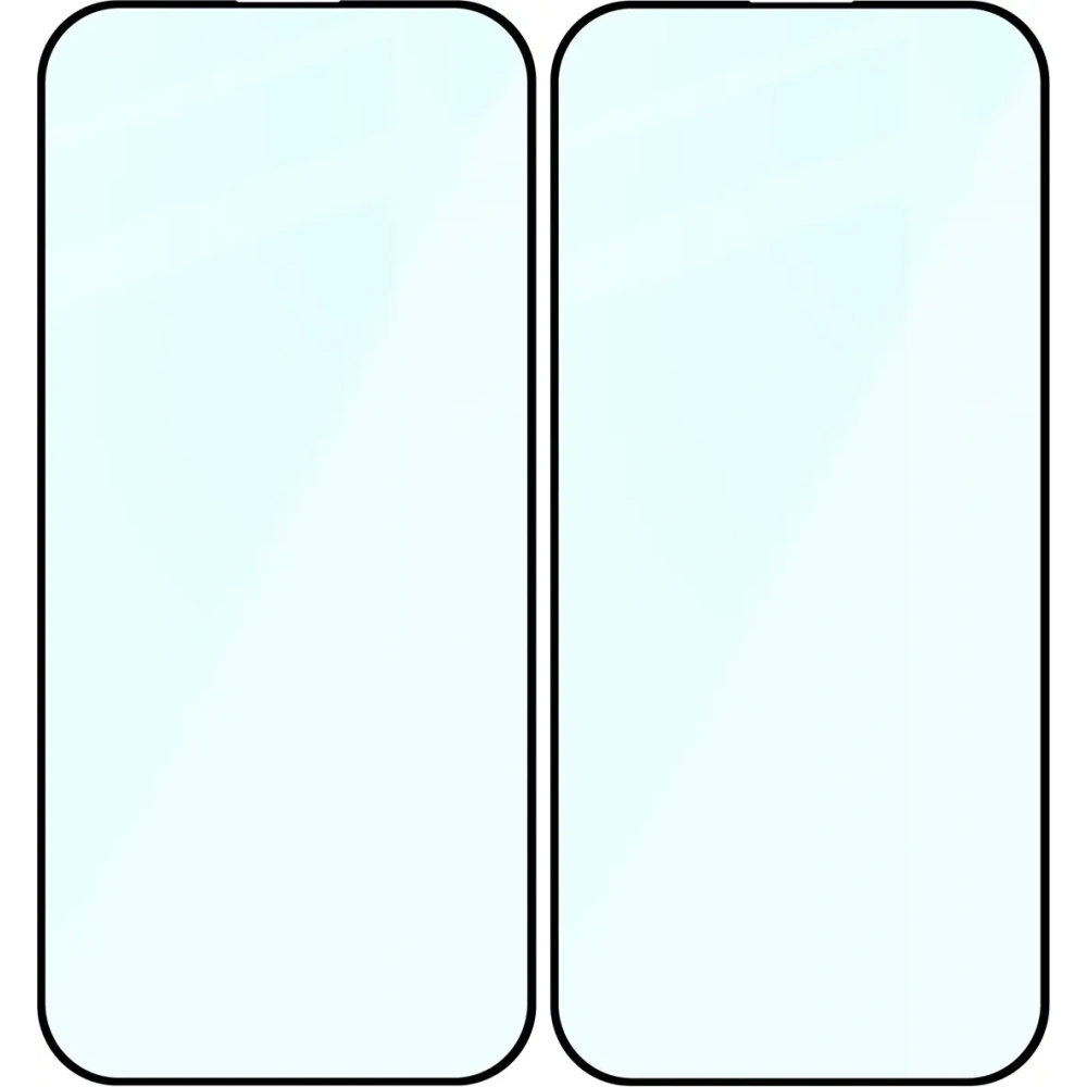 Szkło hartowane Bizon Glass Edge Duo do Apple iPhone 17 / 17 Pro / 16 Pro czarna ramka [2 PACK]