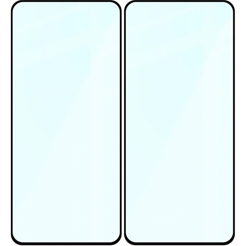 Szkło hartowane Bizon Glass Edge Duo do Motorola Moto G86 5G / G86 Power 5G czarna ramka [2 PACK]