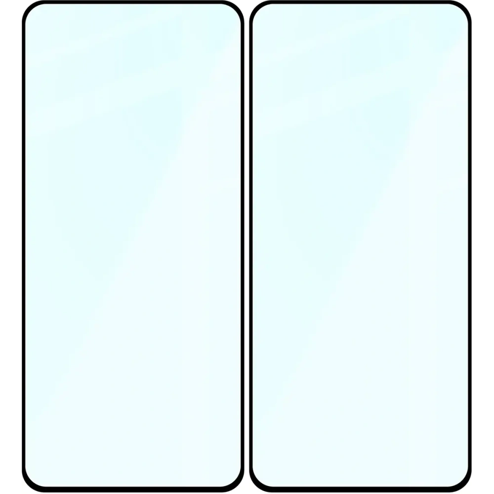 Szkło hartowane Bizon Glass Edge Duo do Motorola Moto G86 5G / G86 Power 5G czarna ramka [2 PACK]