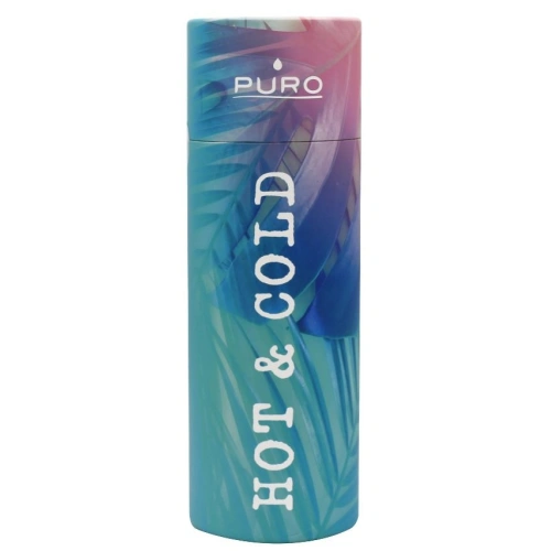 Kup Butelcă termică din oțel inoxidabil Puro Hot&Cold 500ml (Tropical - Palms Pink) - PUR172PALM - {ean13} - Sklep Home Screen