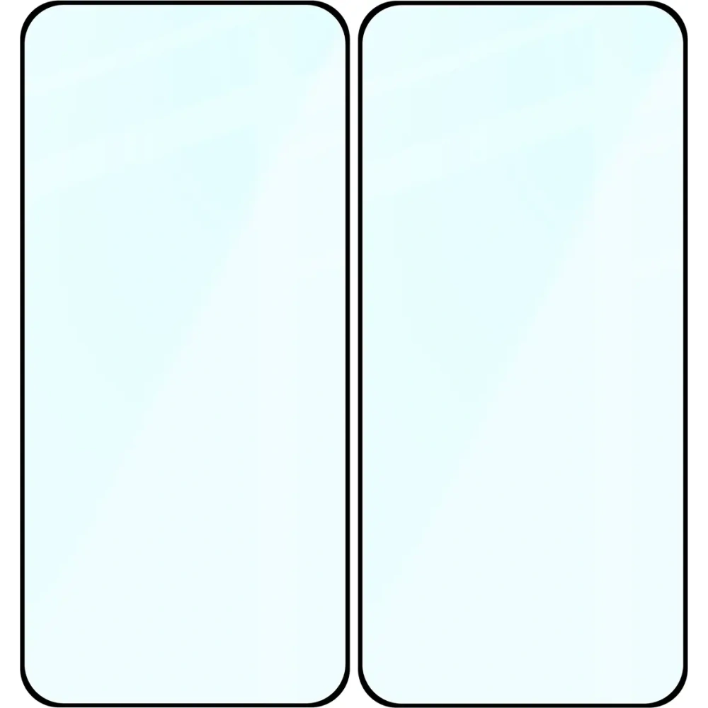 Szkło hartowane Bizon Glass Edge Duo do Xiaomi POCO F7 czarna ramka [2 PACK]