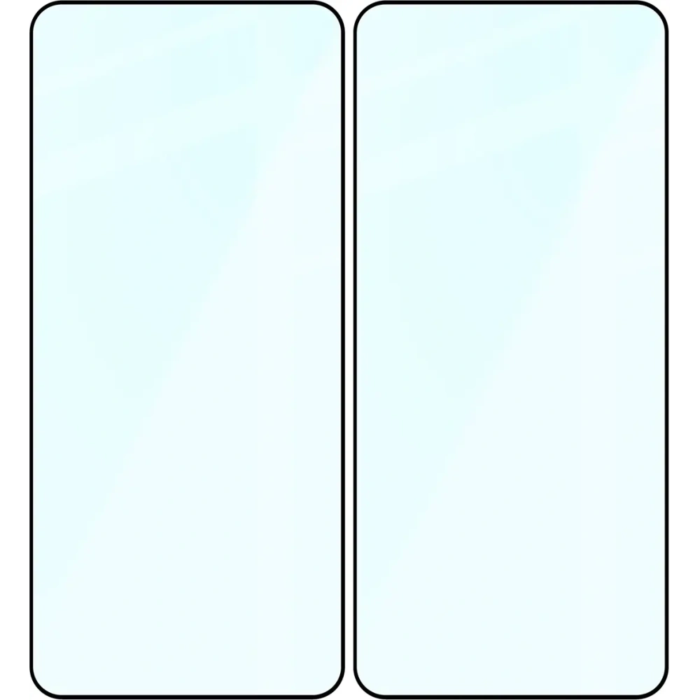 Szkło hartowane Bizon Glass Edge Duo do Xiaomi POCO X6 Pro / X7 Pro czarna ramka [2 PACK]