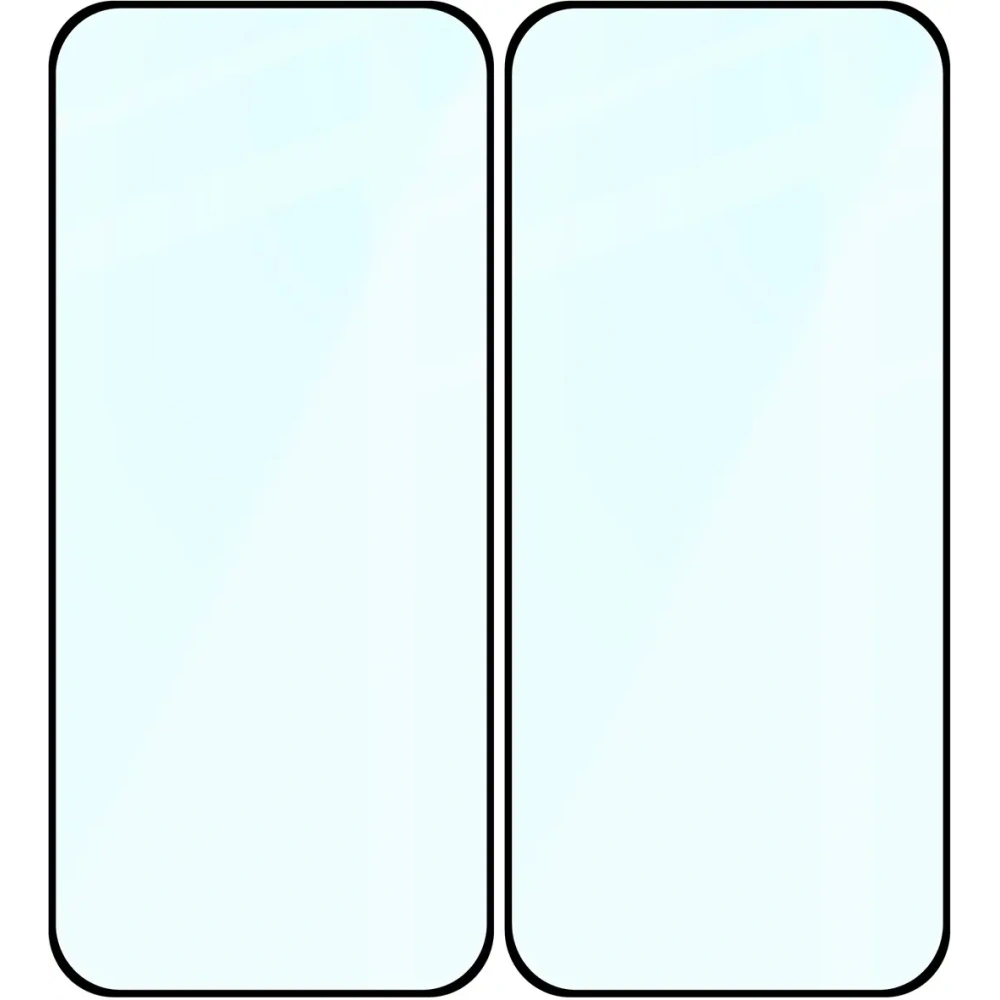 Szkło hartowane Bizon Glass Edge Duo do Google Pixel 10 / 10 Pro / 9 / 9 Pro czarna ramka [2 PACK]