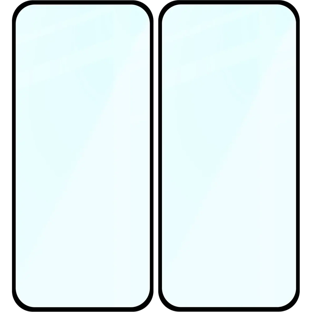 Szkło hartowane Bizon Glass Edge Duo do Google Pixel 9a czarna ramka [2 PACK]