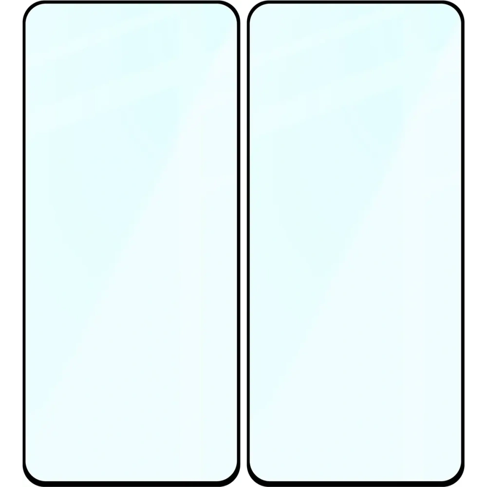 Szkło hartowane Bizon Glass Edge Duo do Realme 12 Plus czarna ramka [2 PACK]