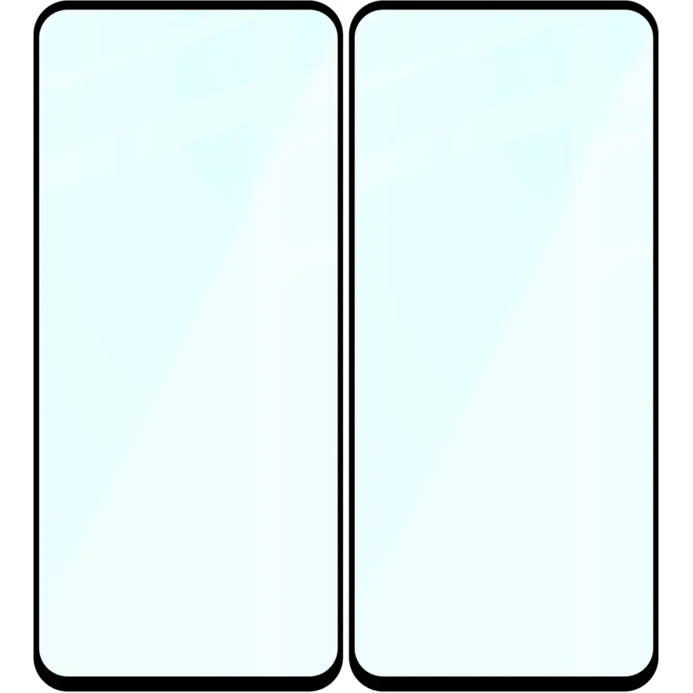 Szkło hartowane Bizon Glass Edge Duo do Realme C71 4G czarna ramka [2 PACK]