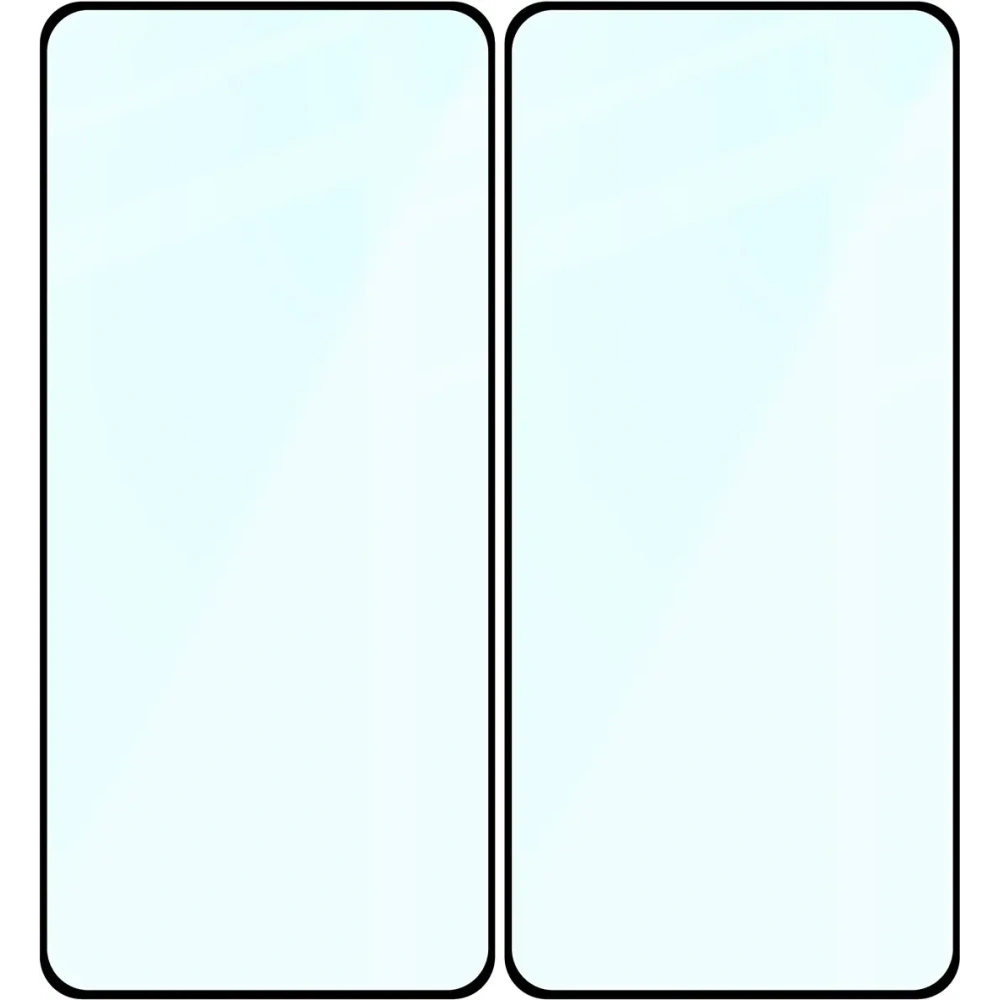 Szkło hartowane Bizon Glass Edge Duo do Realme GT 7 / 7T czarna ramka [2 PACK]