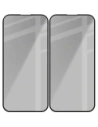 Prywatyzujące szkło hartowane Bizon Glass Edge Shadow Duo do Apple iPhone 15 Pro przyciemniane z czarną ramką [2 PACK]