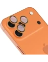 Szkło na aparat z aplikatorem Bizon Glass Snap Lens do Apple iPhone 17 Pro / 17 Pro Max pomarańczowa ramka
