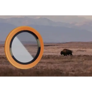 Szkło na aparat z aplikatorem Bizon Glass Snap Lens do Apple iPhone 17 Pro / 17 Pro Max pomarańczowa ramka