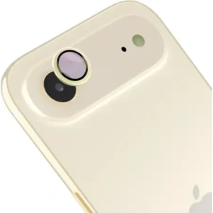 Szkło na aparat z aplikatorem Bizon Glass Snap Lens do Apple iPhone Air jasnozłota ramka