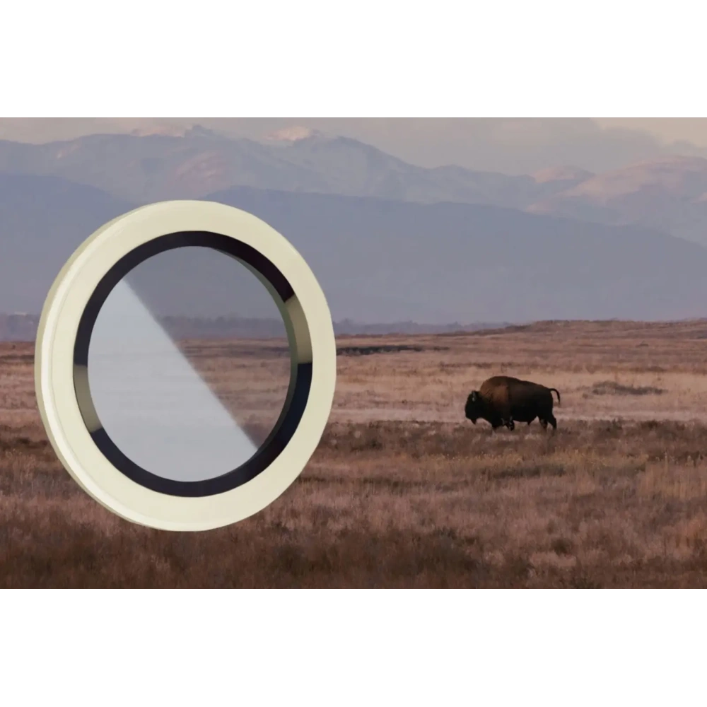 Szkło na aparat z aplikatorem Bizon Glass Snap Lens do Apple iPhone Air jasnozłota ramka