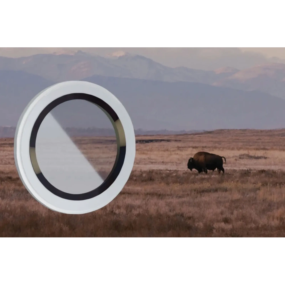 Szkło na aparat z aplikatorem Bizon Glass Snap Lens do Apple iPhone Air biała ramka